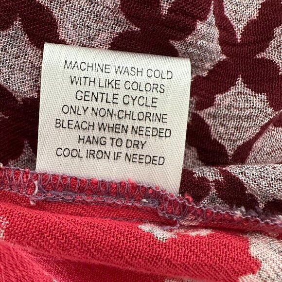 North Style Tunic Top Floral Patchwork 2X Boho Hippie Purple Red - Picture 9 of 9